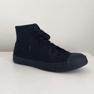 Slip-Resistant Black High Top Shoes Unisex